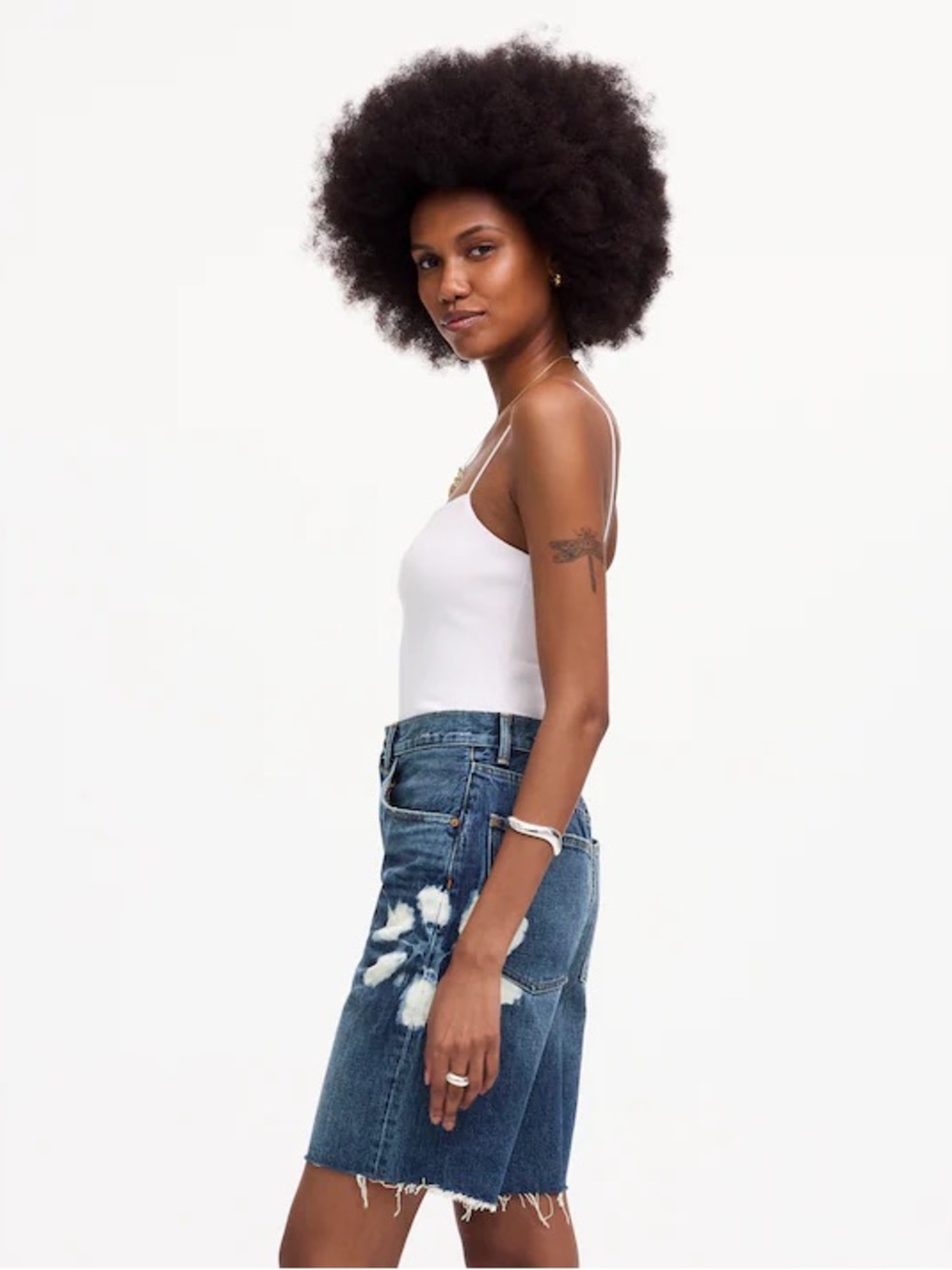 Madewell The Essex Long Baggy Short Shibori Wash Size 28 - Picture 3 of 11